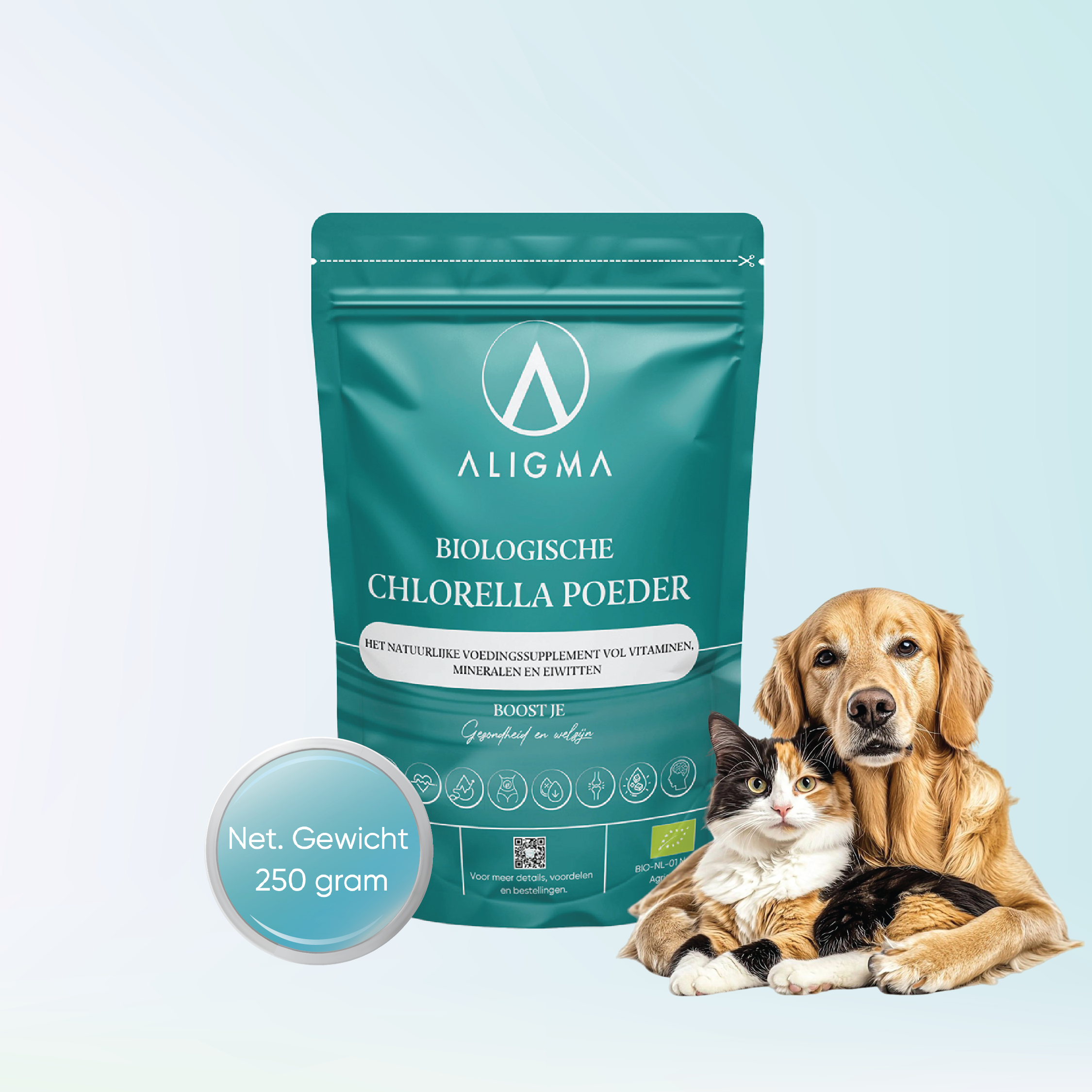 Organic Chlorella Powder for Pets - Natural Animal Supplement | 250g
