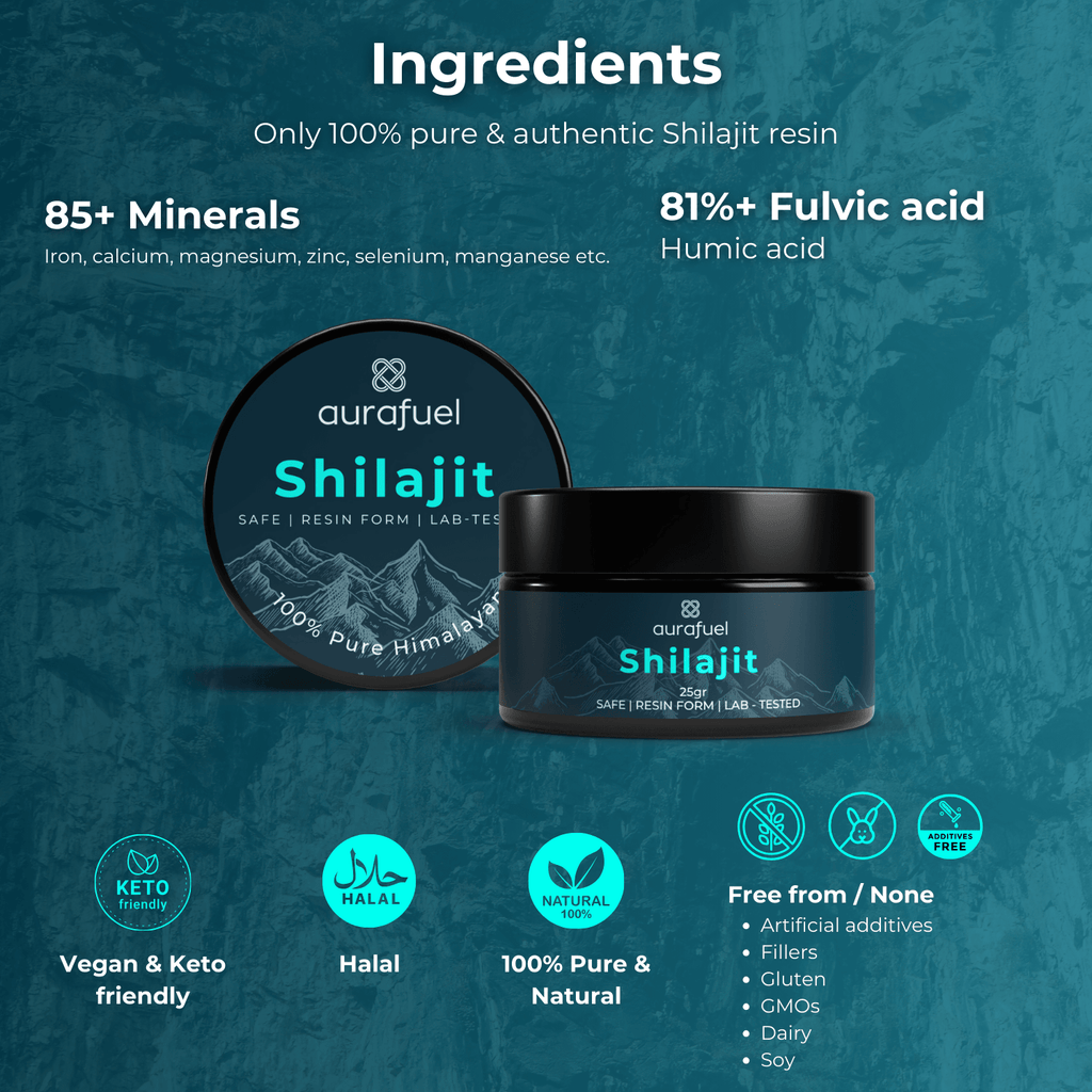 Pure Himalayan Shilajit Resin - 78%+ Fulvic Acid | Authentic Ayurvedic Supplement