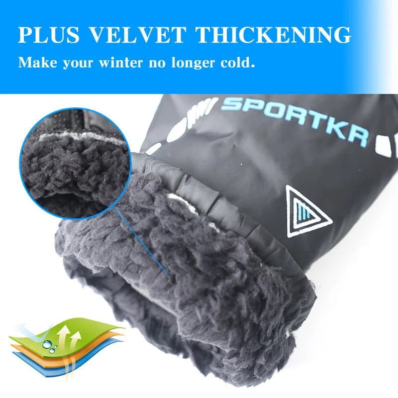 Winter Cycling Gloves - Waterproof Thermal Gloves for Skiing, Hiking & Motorcycle