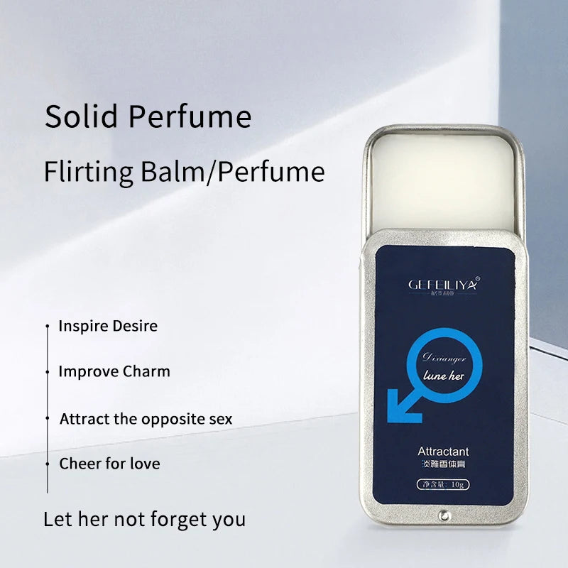 Solid Pheromone Perfume Balm - Long-Lasting Portable Fragrance & Deodorant 10g