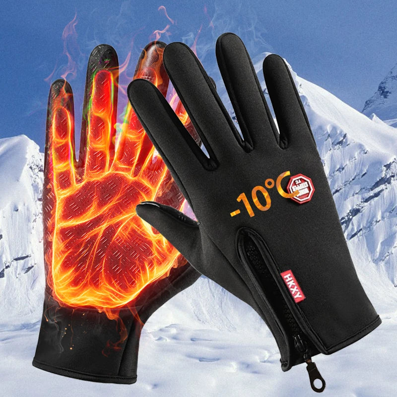 Winter Touchscreen Gloves - Warm Windproof Non-Slip for Cycling, Driving & Outdoor