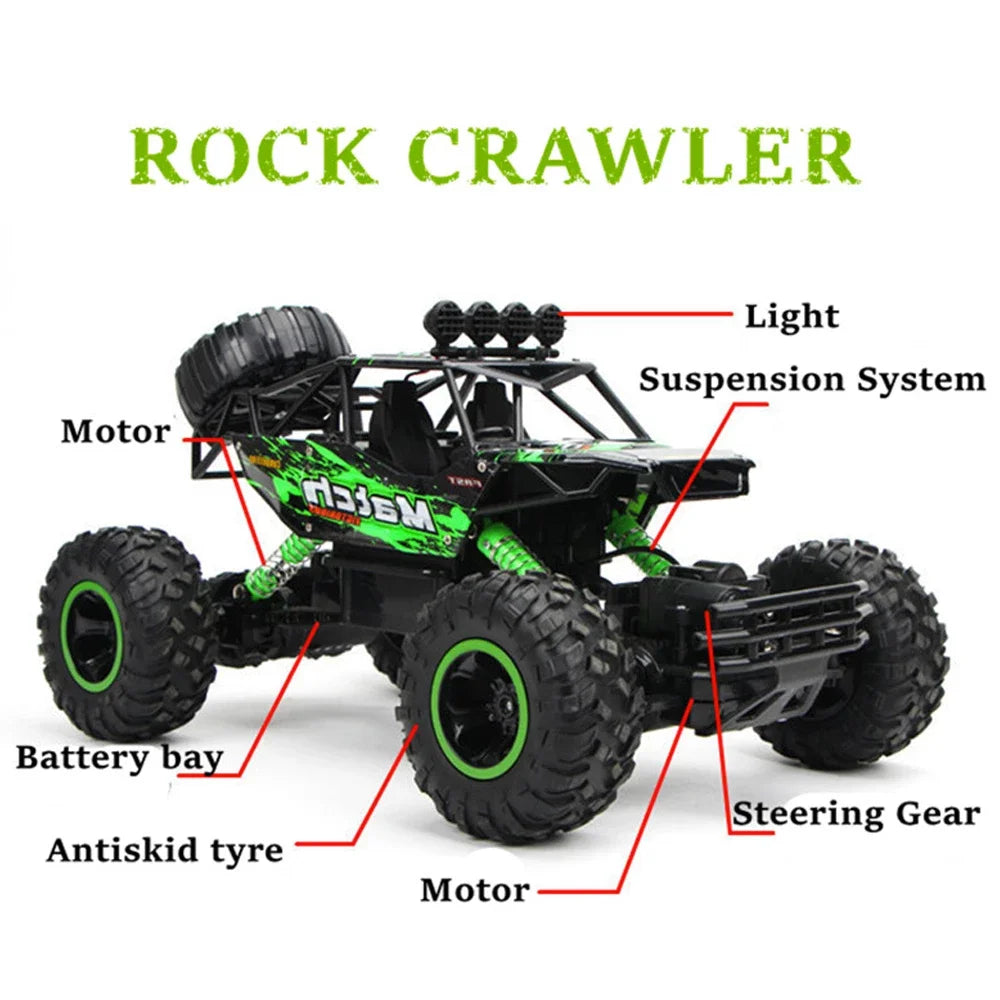 4WD RC Car - 2.4G Remote Control Off-Road Buggy Truck for Kids & Adults