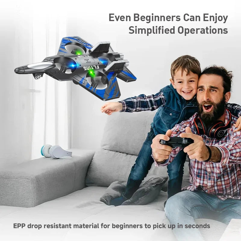 EPP Foam RC Stunt Glider - Electric Remote Control Fighter Plane for Kids