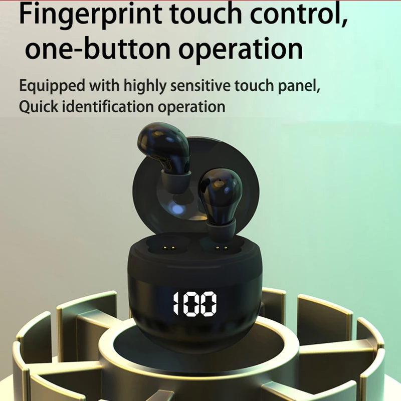 Mini Invisible Earbuds - Bluetooth 5.3 Wireless Earphones with 24H Battery & Noise Cancelling