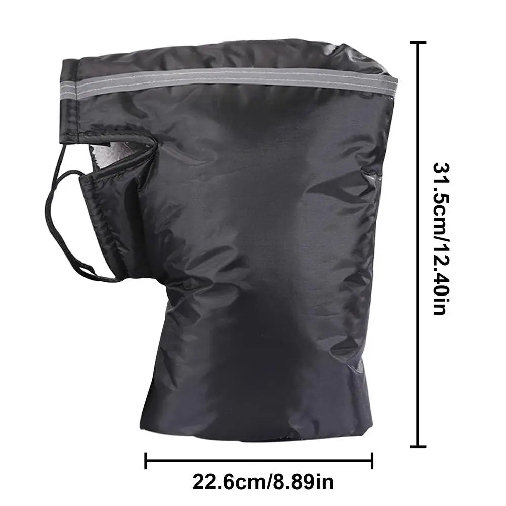 Winter Motorcycle Handlebar Mittens - Windproof Warm Hand Covers for ATV & Snowmobile
