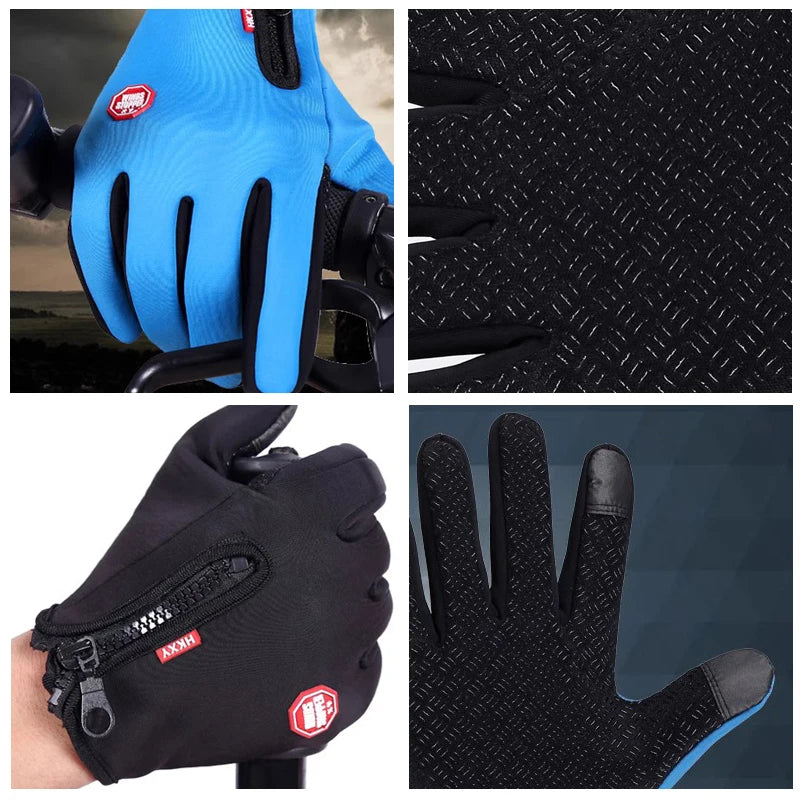 Winter Touchscreen Gloves - Warm Windproof Non-Slip for Cycling, Driving & Outdoor