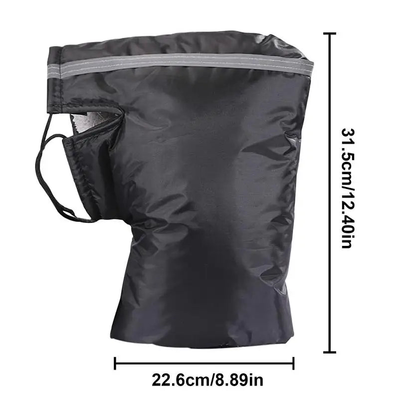 Winter Motorcycle Handlebar Mittens - Windproof Warm Hand Covers for ATV & Snowmobile