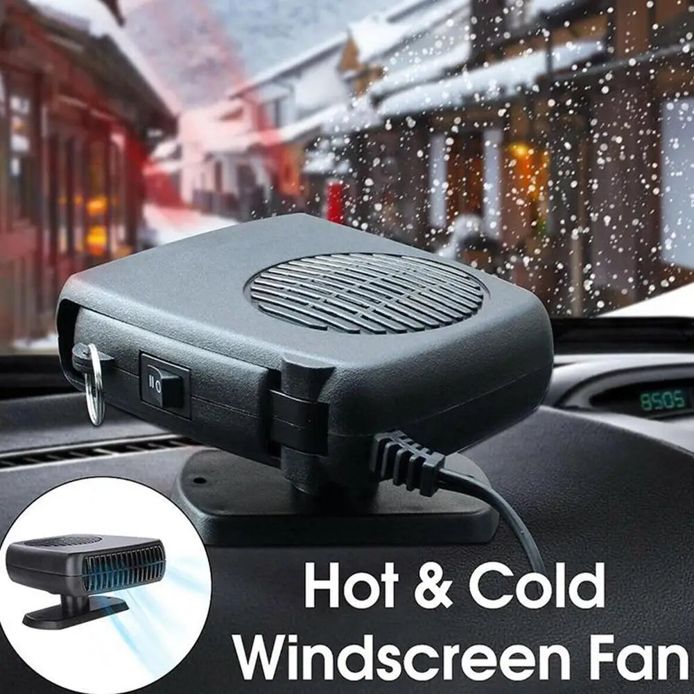 150W Portable Car Heater & Defroster - 12v Fast Heating Fan
