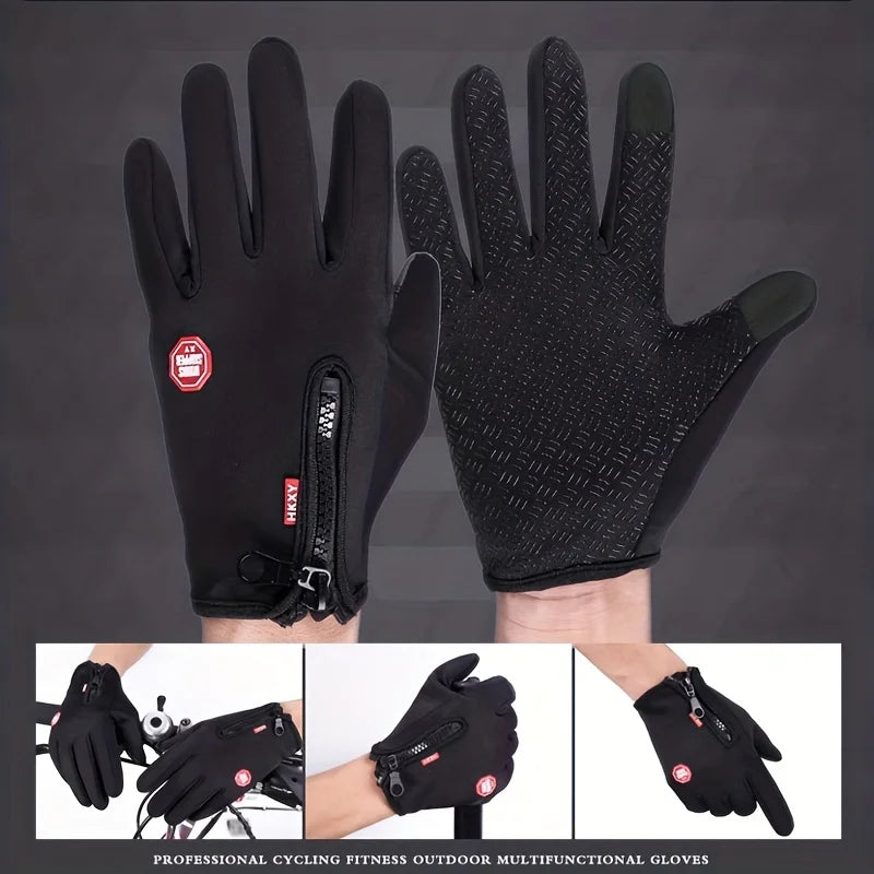 Winter Touchscreen Gloves - Warm Windproof Non-Slip for Cycling, Driving & Outdoor