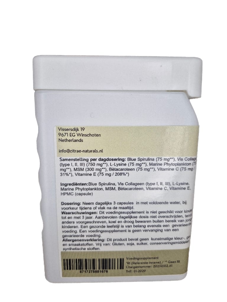 Marine Collagen MSM Complex - Skin, Hair & Joint Support | 90 Capsules