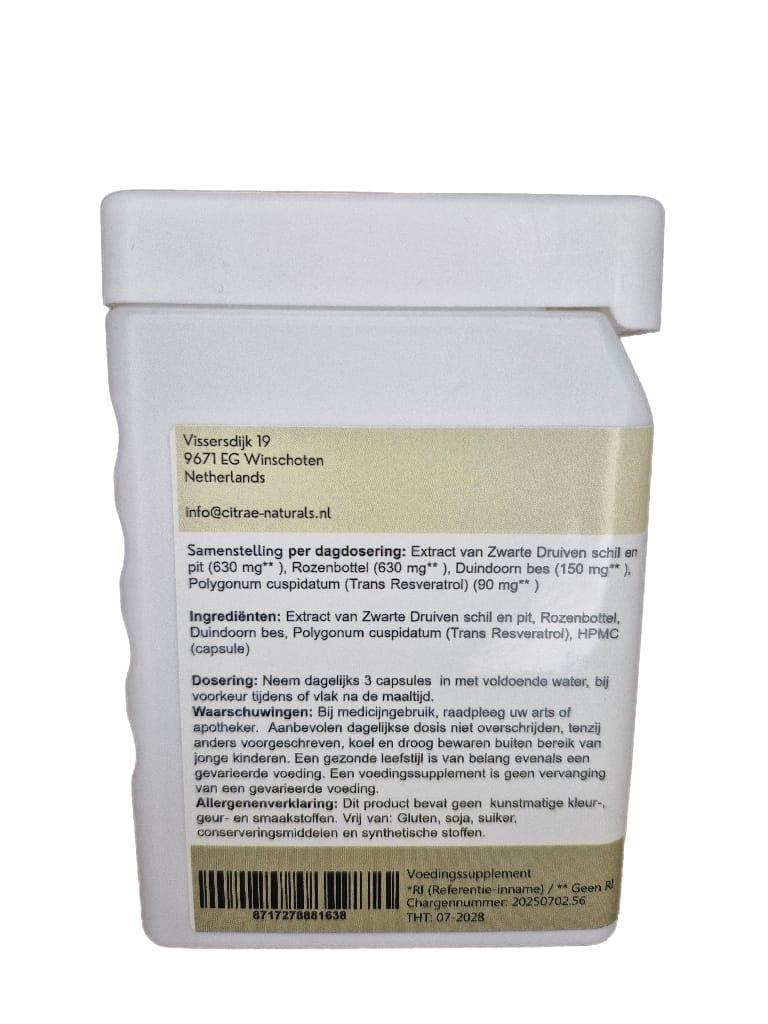 Resveratrol Pure - Antioxidant & Immune Support | 90 Veg Capsules