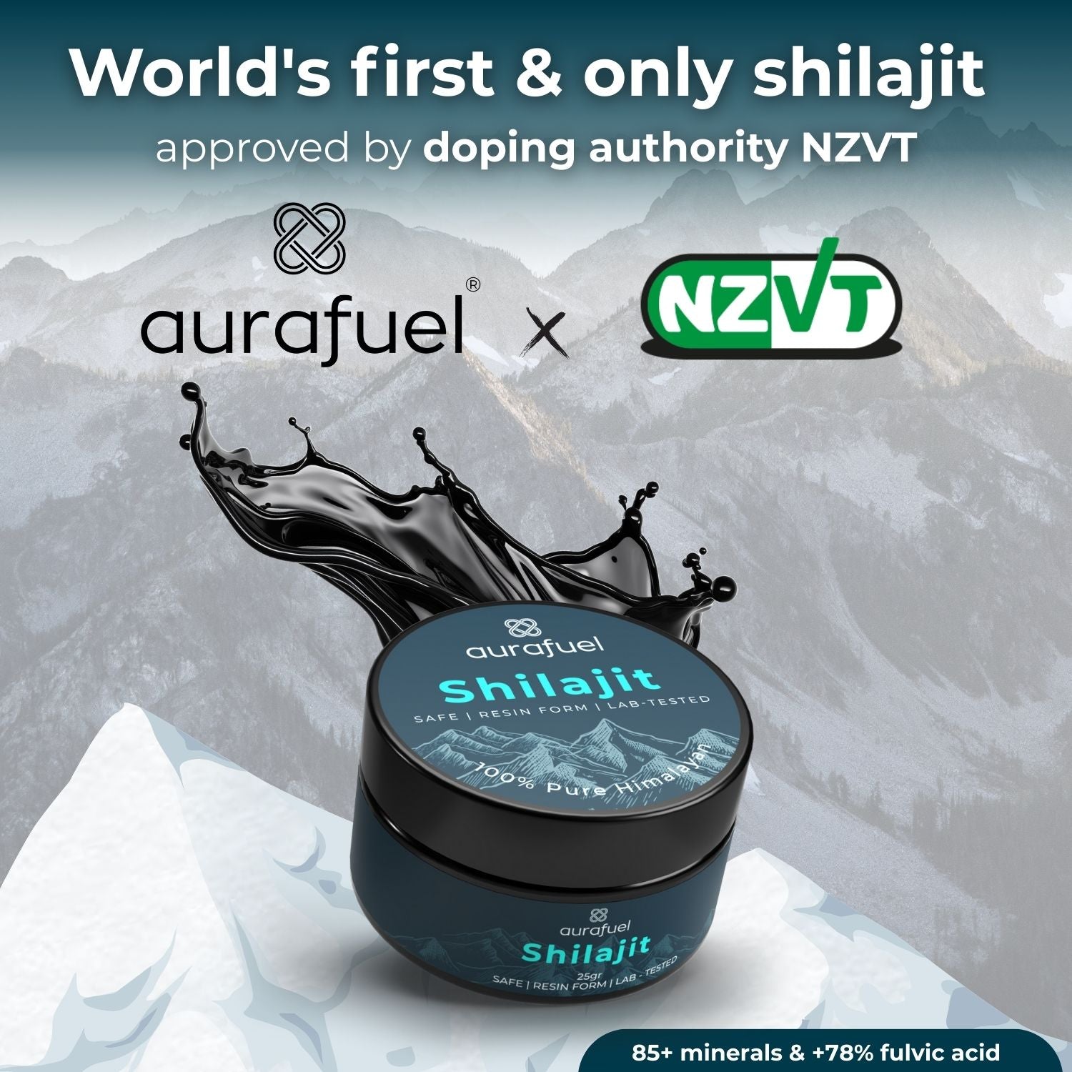Pure Himalayan Shilajit Resin - 78%+ Fulvic Acid | Authentic Ayurvedic Supplement