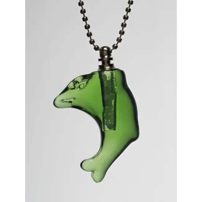 Dolphin Energy Necklace - Freedom & Balance | Green Glass