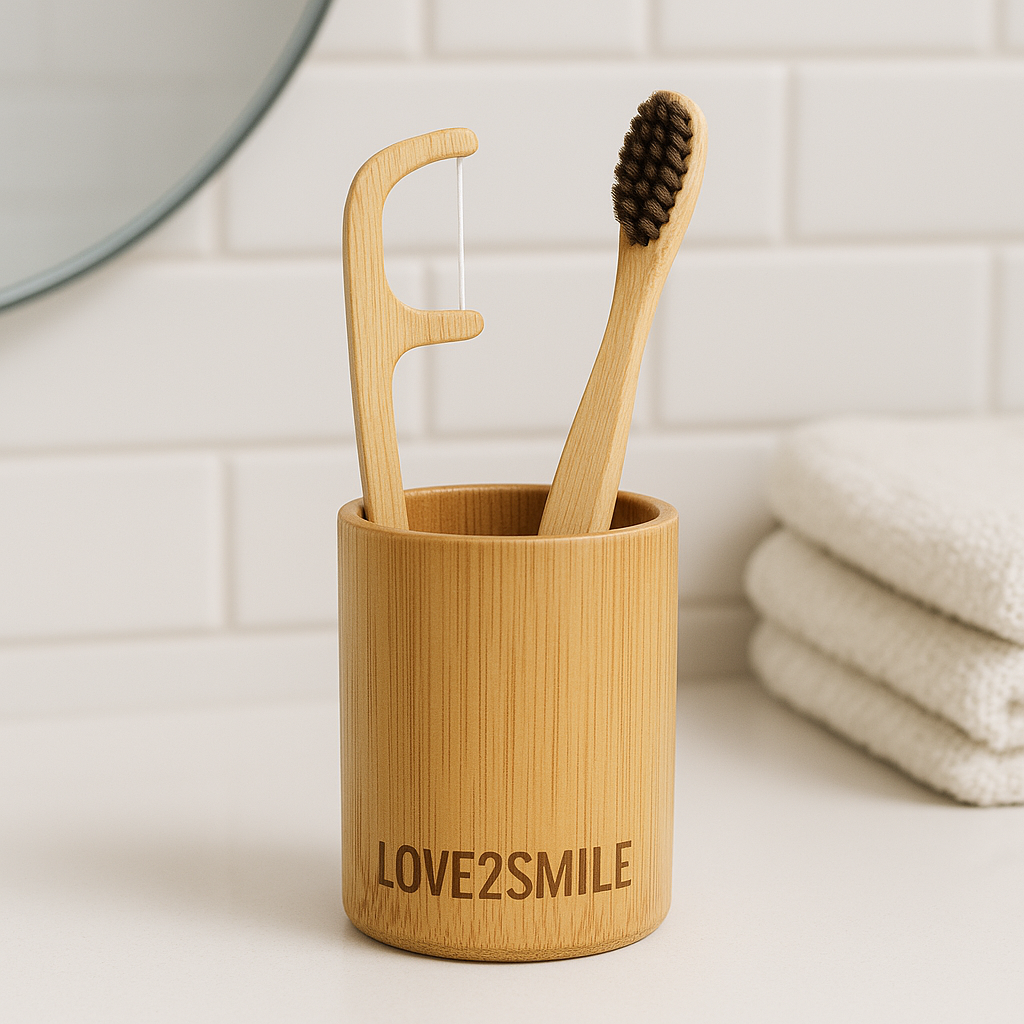 Eco-Friendly Bamboo Dental Floss Picks - Mint Charcoal | 10 Pack