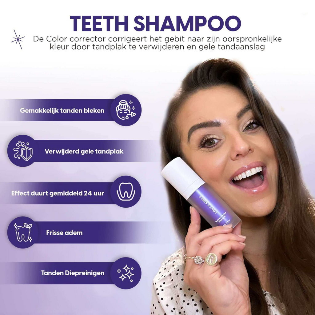 Purple Teeth Whitening Shampoo - Color Correcting Toothpaste | 30ml