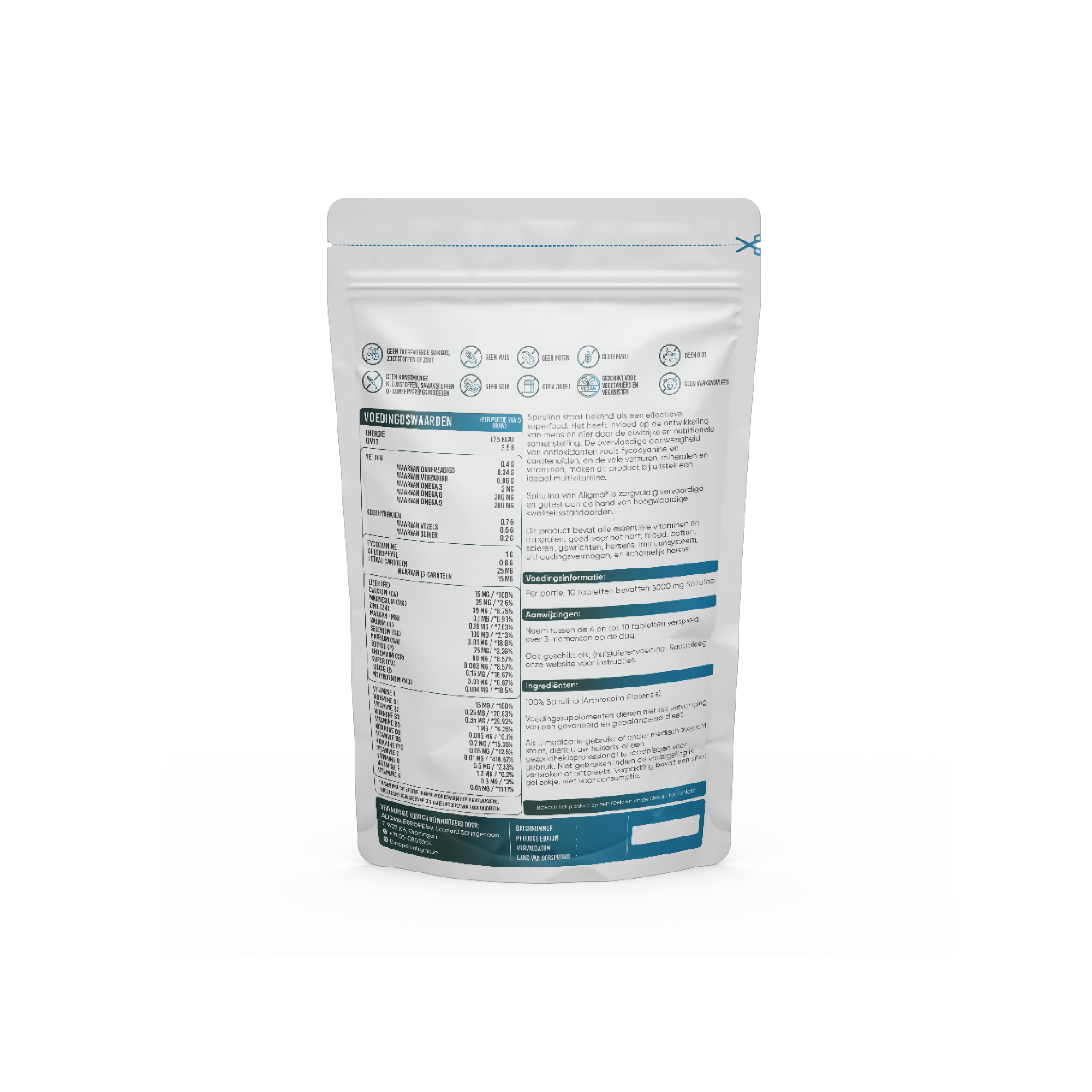 Organic Spirulina Tablets 500mg - Easy Daily Superfood Supplement